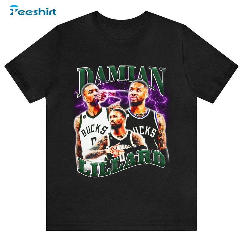 Damian Lillard Bucks Vintage Shirt, Dame Lillard Unisex T Shirt Short Sleeve