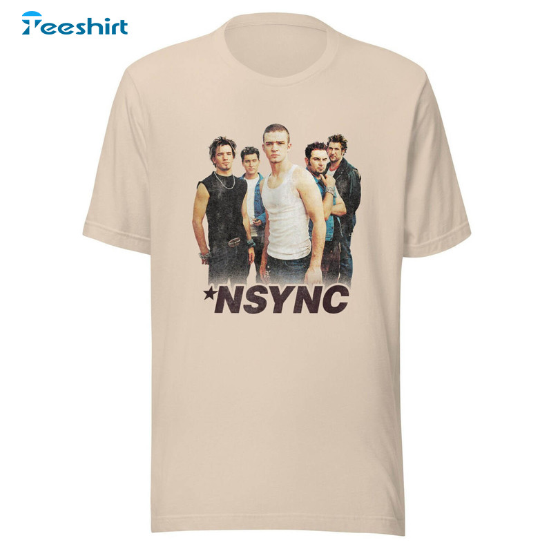 Nsync Band Shirt, Trendy Music Unisex T Shirt Short Sleeve