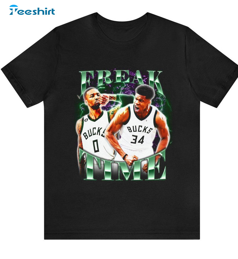 Damian Lillard Bucks Freak Time Shirt, Basketball Long Sleeve Unisex T Shirt