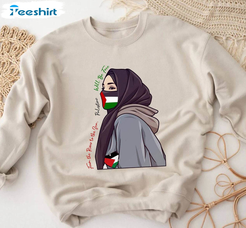 From The River To The Sea Palestine Will Be Free Shirt, I Stand With Palestine Unisex Hoodie Short Sleeve