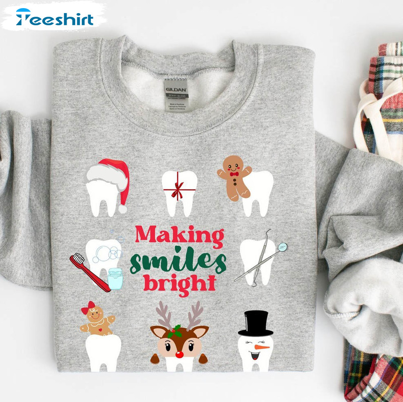 Dental Hygienist Christmas Funny Shirt, Christmas Group Dentist Tee Tops Unisex T Shirt