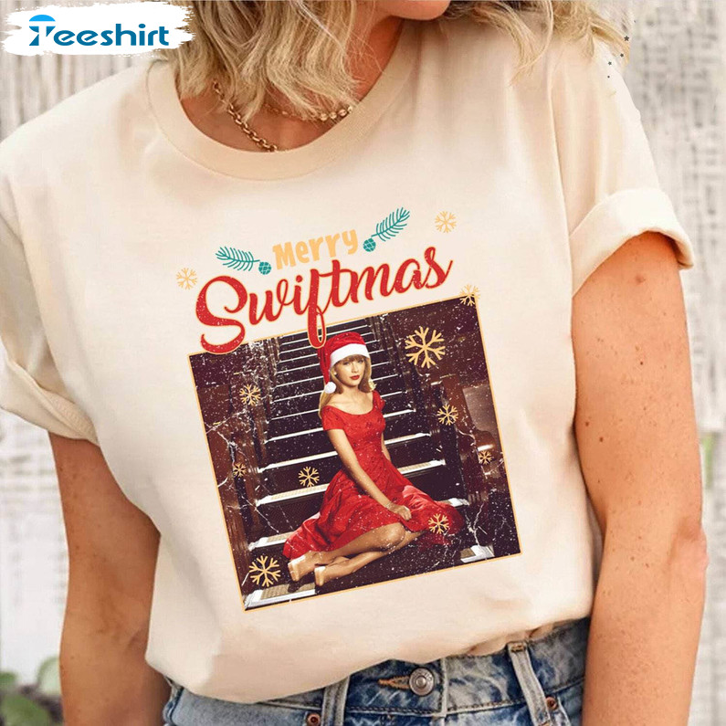 Merry Swiftmas Shirt, Taylor Chirstmas Crewneck Unisex T Shirt