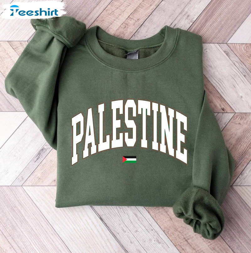 Free Palestine Shirt, Palestine Flag Sweater Crewneck