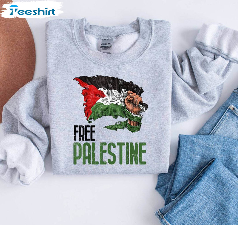 Free Palestine Shirt, Equality Activist Hoodie Crewneck