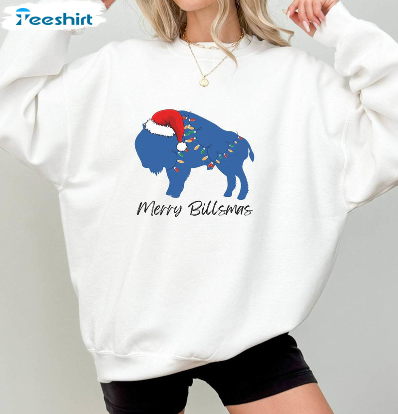 Merry Billsmas Shirt, Buffalo Football Tee Tops Crewneck