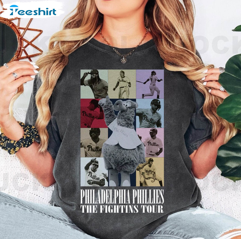 Philadelphia The Eras Tour Shirt , Philadelphia Mascot Short Sleeve Crewneck