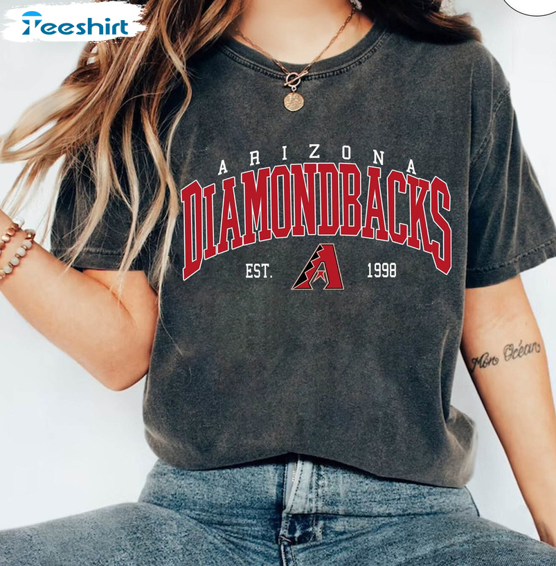 Arizona Diamondback Baseball Est 1998 Shirt, Vintage Baseball Tee Tops Unisex T Shirt