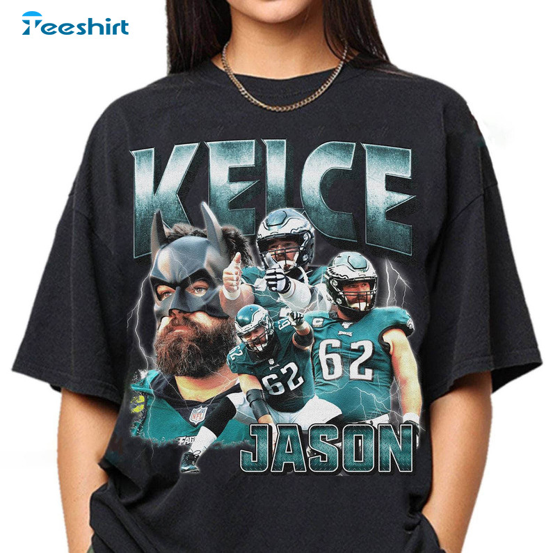 Jason Kelce Vintage Shirt, Retro Football Tee Tops Crewneck