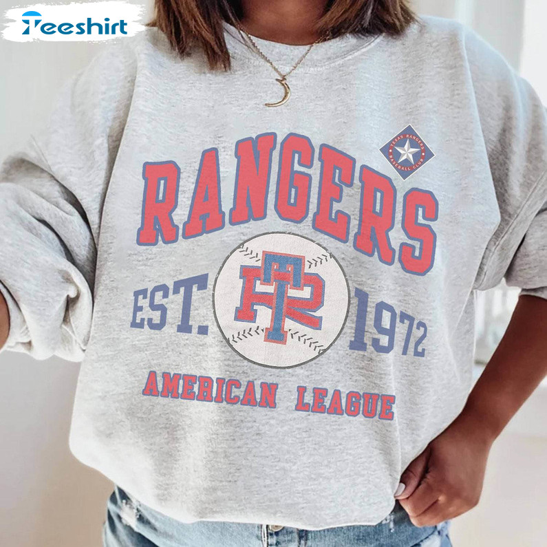 Texas Ranger Baseball Shirt, Vintage Crewneck Unisex Hoodie