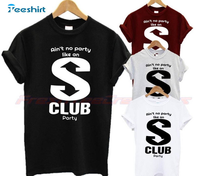 S Club 7 Party Shirt, 90 S Music Concert Band Crewneck Unisex Hoodie