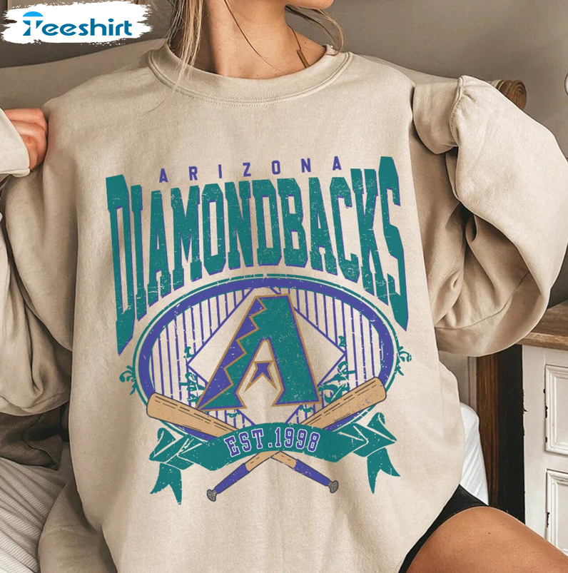 Arizona Diamondback Baseball Est 1998 Shirt, Vintage Baseball Unisex T Shirt Crewneck