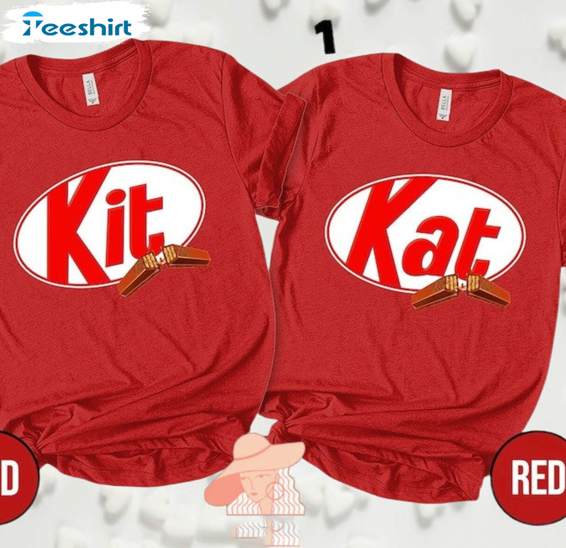 Kit Kat Candy Shirt, Kit Kat Couple Tee Tops Short Sleeve