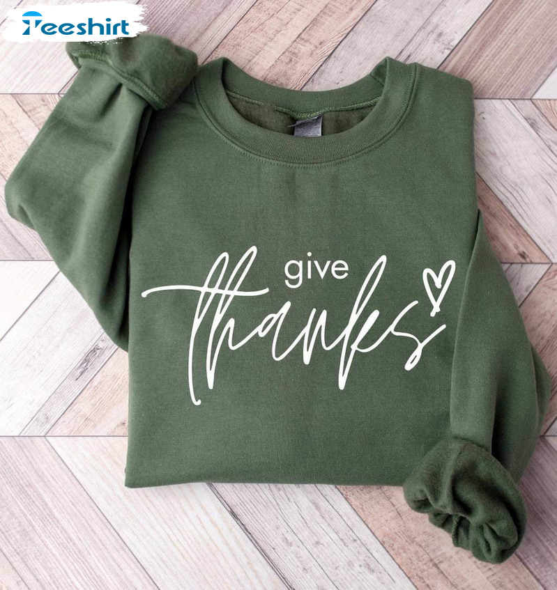 Give Thanks Retro Shirt, Thanksgiving Matching Sweatshirt Unisex Hoodie