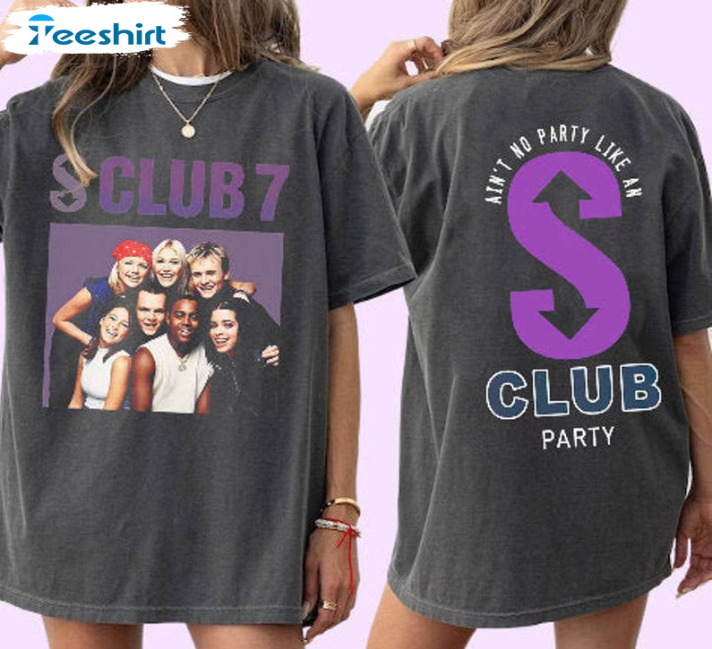 Vintage S Club 7 Shirt, Pop Music Fan Long Sleeve Short Sleeve