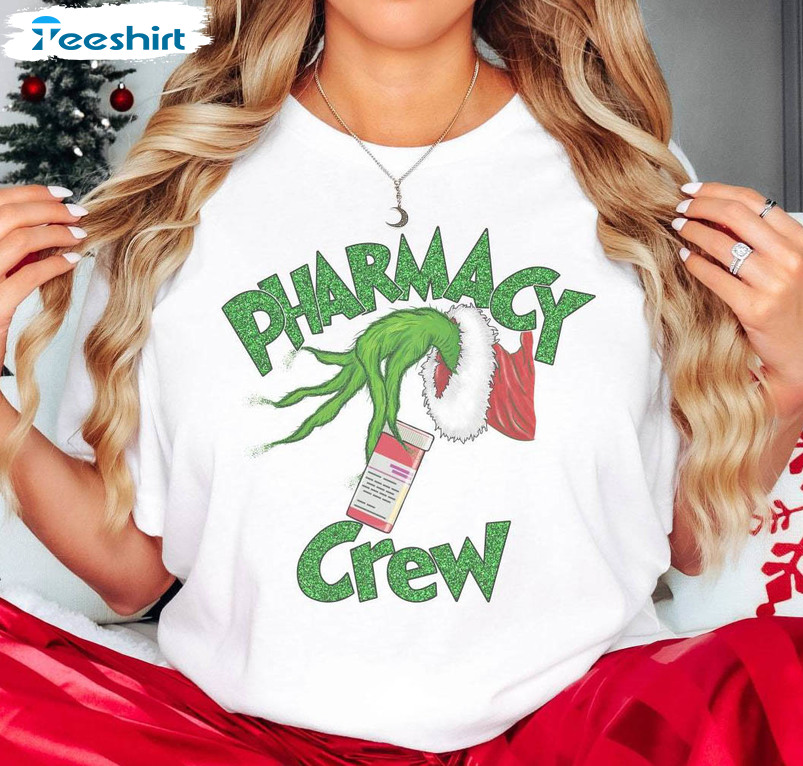 Pharmacy Tech Christmas Shirt, Pharmacy Crew Crewneck Sweatshirt