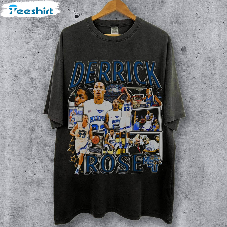 Derrick Rose Shirt, Basketball Trendy Short Sleeve Long Sleeve