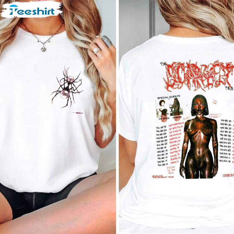 Doja Cat Rap Shirt The Scarlet Tour 2023 Vintage 90s Y2K Ice Spice Doechii  Halloween Style Bootleg Gift For Fan Unisex Rap0407VL - AliExpress