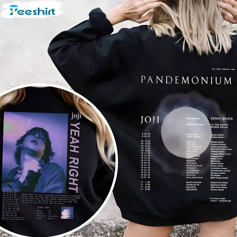 Joji Tour Shirt, Pandemonium 2023 Concert Long Sleeve Unisex Hoodie