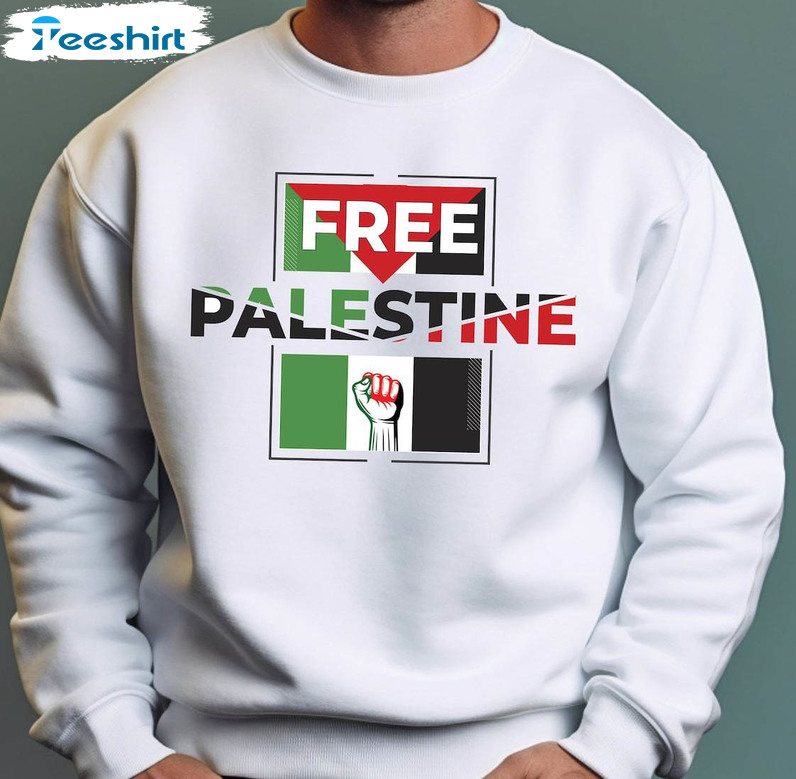 Free Palestine Shirt, Activist Equality Crewneck Sweatshirt