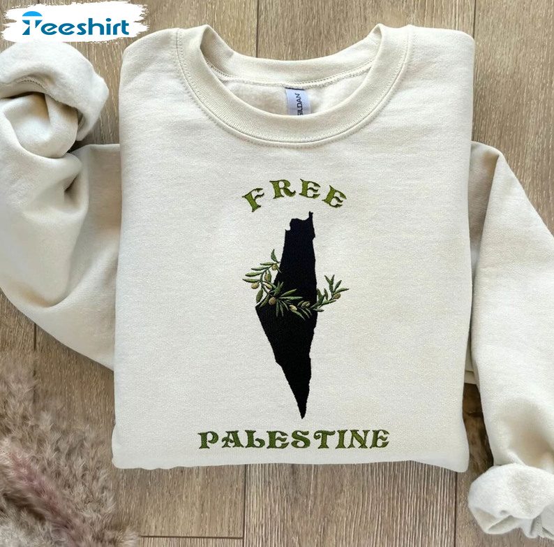 Free Palestine Sweatshirt, Vintage Design Tee Tops Unisex T Shirt