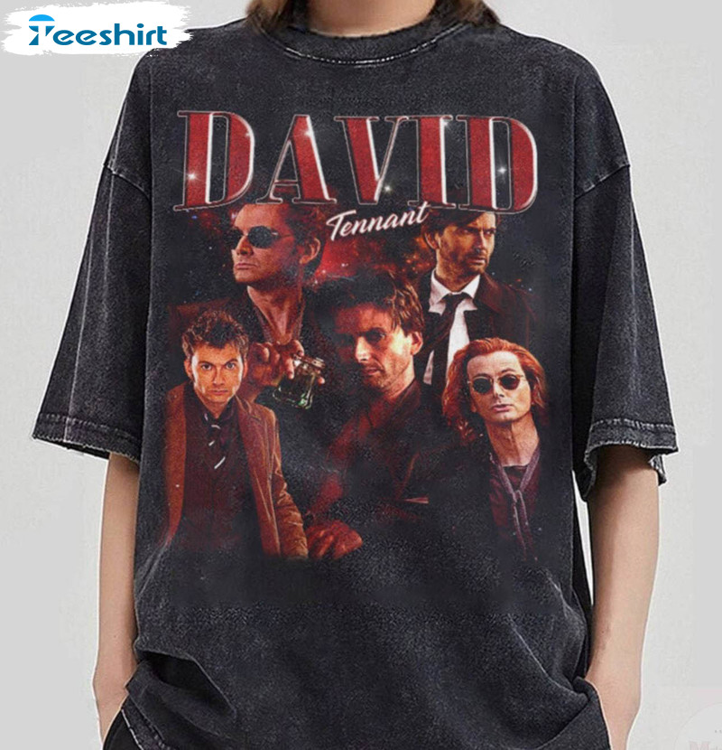 David Tennant Shirt, Good Omens Lover Short Sleeve Tee Tops