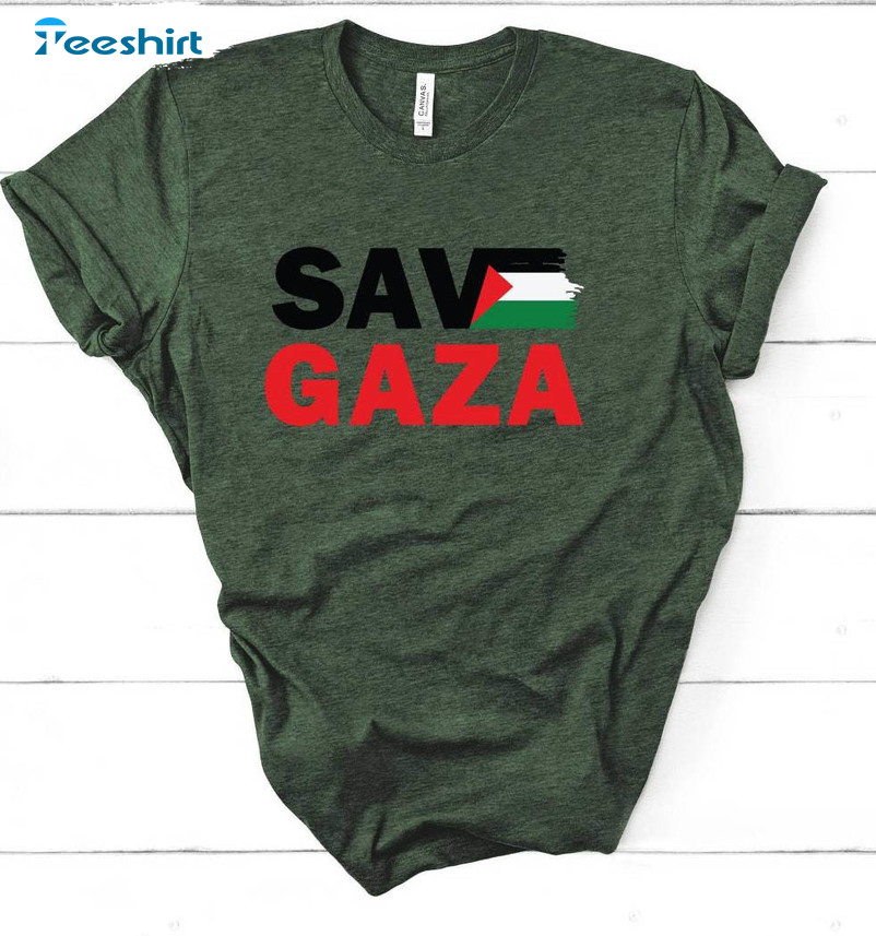 Save Gaza Shirt, Free Palestine I Support Palestine Crewneck Tee Tops