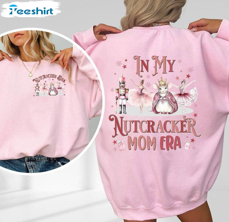 In My Nutcracker Mom Era Retro Shirt, Christmas Nutcracker Ballet Long Sleeve Unisex Hoodie