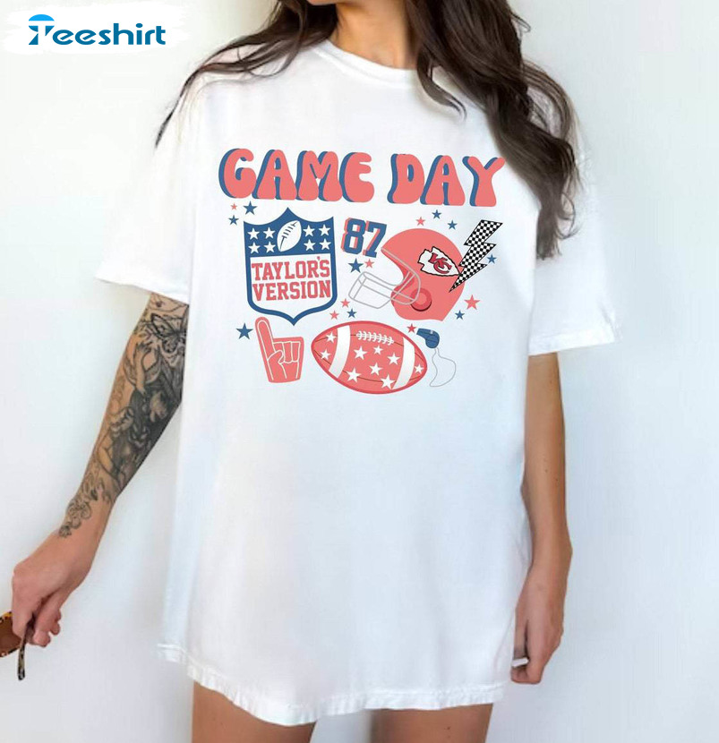 Taylor Swift Football Funny Shirt, Game Day Long Sleeve Short Sleeve