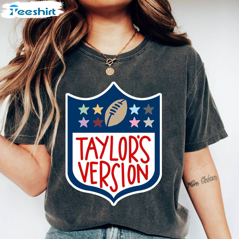 Nfl Taylors Version Football Shirt, Funny Taylor And Travis Sweatshirt Unisex Hoodie