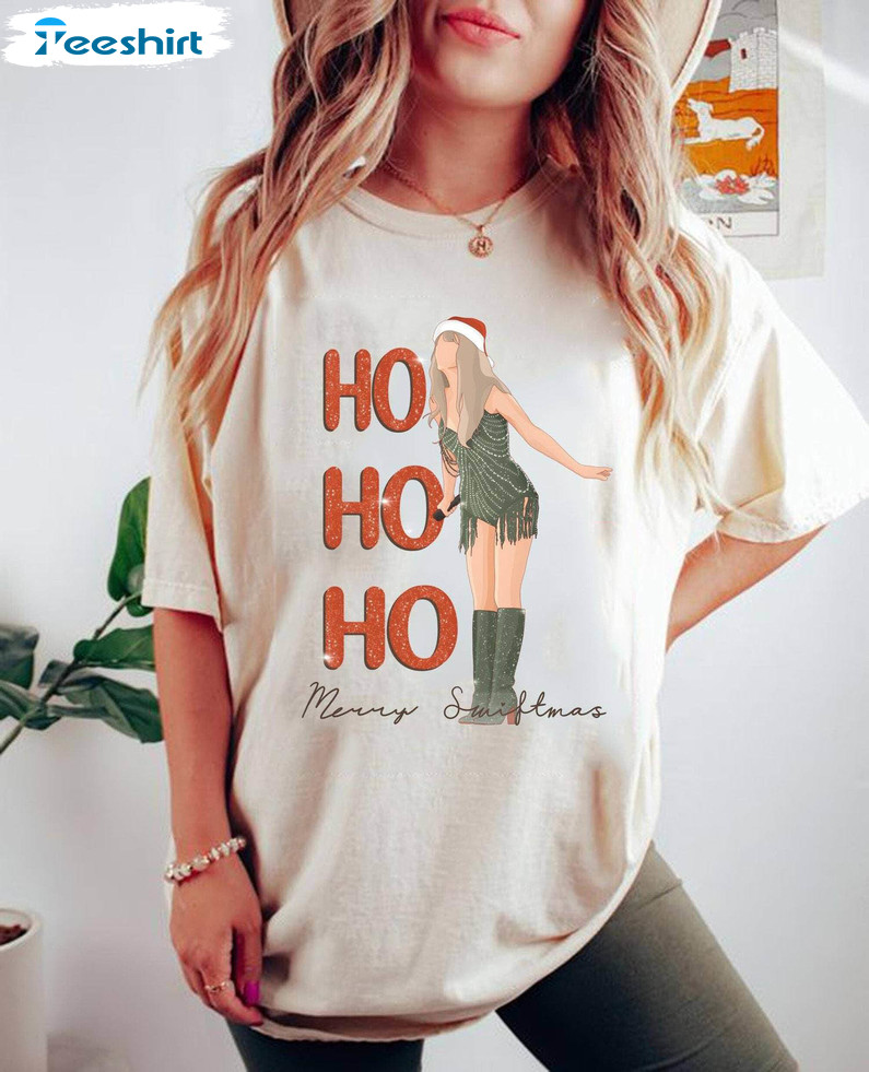 Ho Ho Ho Merry Swiftmas Shirt, Swiftie Christmas Tee Tops Unisex Hoodie