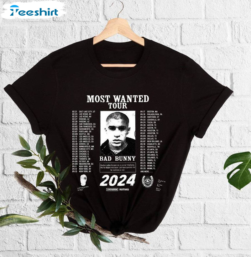 Bad Bunny New Album Shirt, Nadie Sabe Lo Que Va Pasar Manana Short Sleeve Sweatshirt