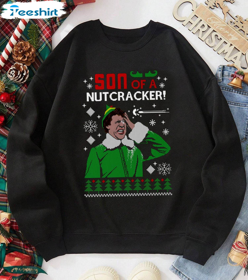 Son Of A Nutcracker Shirt, Christmas Family Tee Tops Short Sleeve