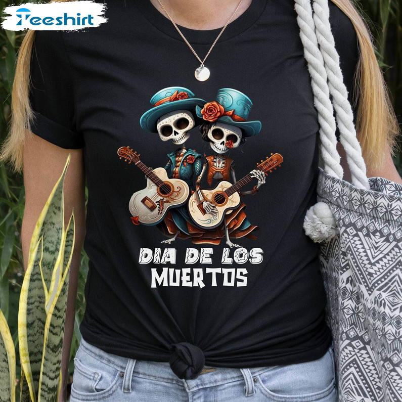 Dia De Los Muertos Shirt , Mexican Culture Crewneck Unisex Hoodie