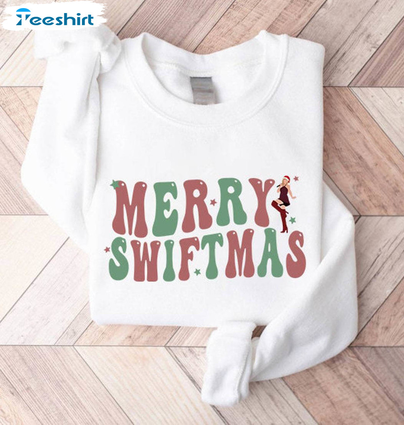 Merry Swiftmas Vintage Shirt, Music Concert Crewneck Unisex Hoodie