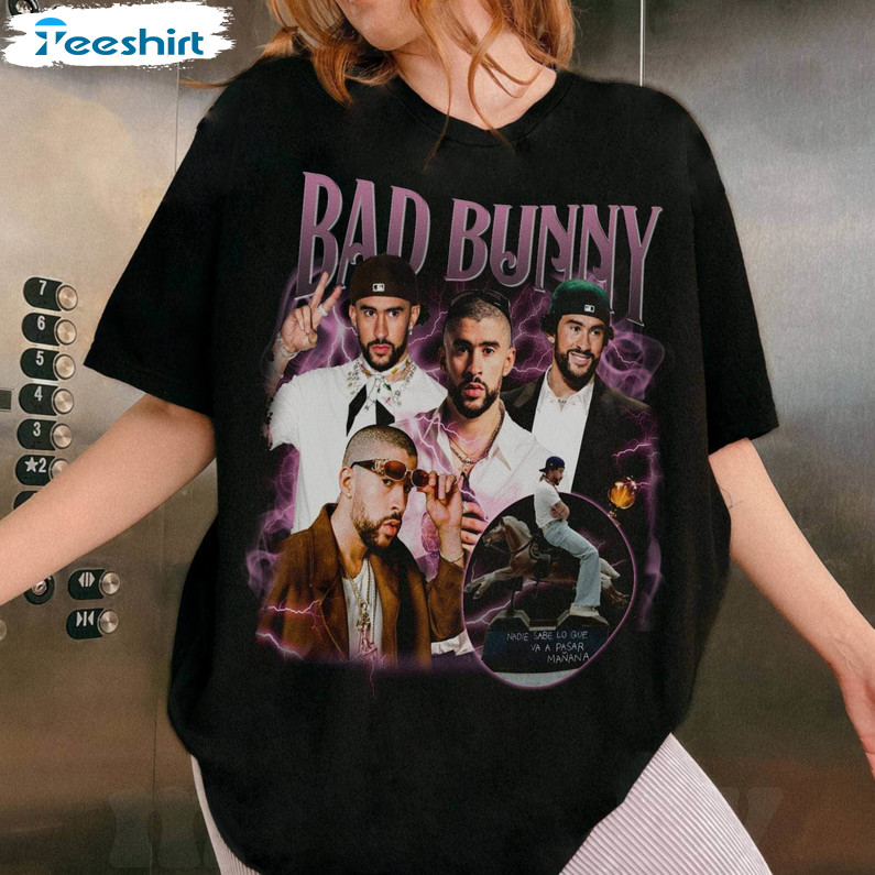 Bad Bunny New Album Shirt, Vintage Nadie Sabe Lo Que Va A Pasar Manana Crewneck Sweatshirt