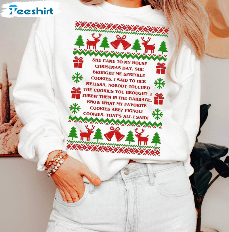 She Brought Me Sprinkle Cookies Cute Shirt, Trendy Sweater Crewneck Sweatshirt