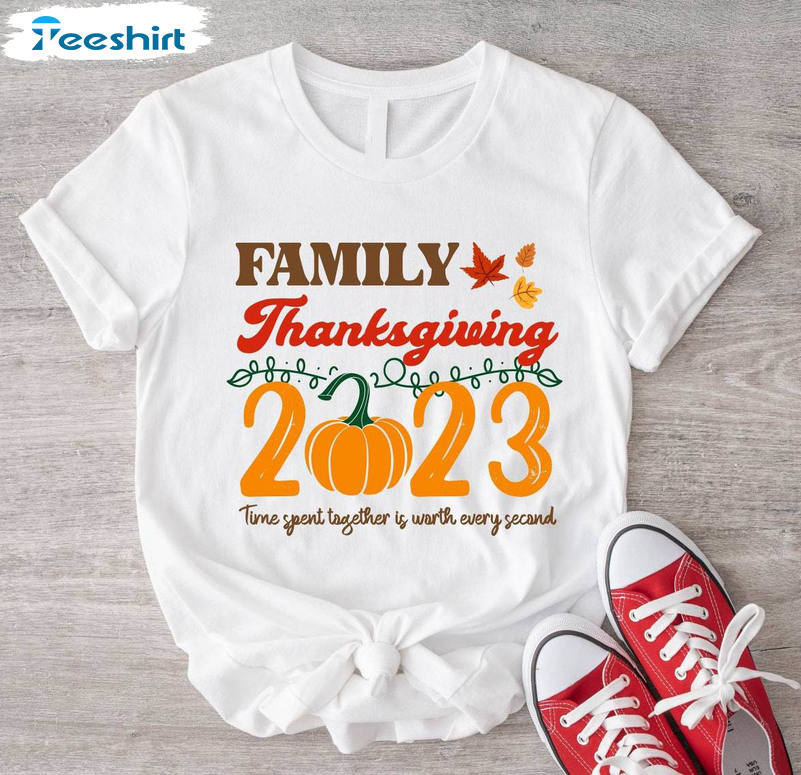 Family Thanksgiving 2023 Shirt, Family 2023 Autumn Crewneck Sweatshirt Tee Tops