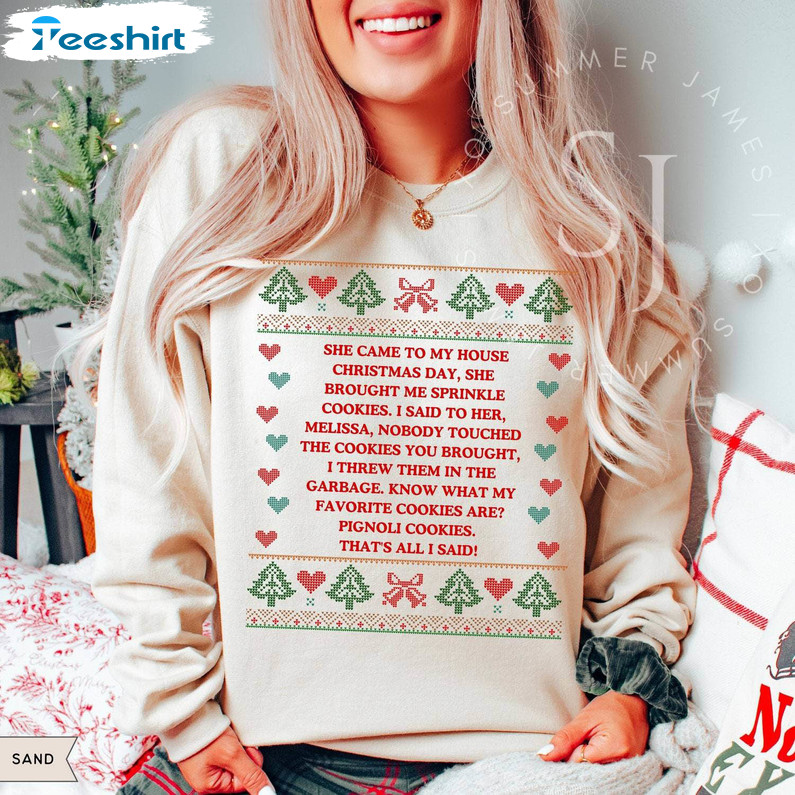 She Brought Me Sprinkle Cookies Christmas Shirt, Rhonj Unisex Hoodie Sweater