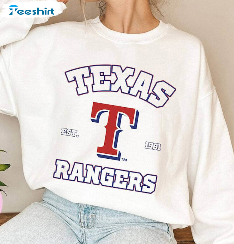 Vintage Texas Baseball Est 1961 Shirt, Rangers Baseball Unisex Hoodie Long Sleeve