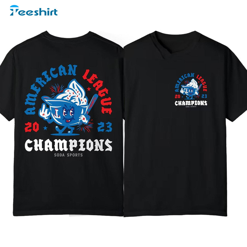 Texas Rangers American League Champions Shirt, Trendy Baseball Long Sleeve Unisex Hoodie