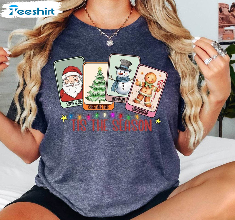 Tarot Card Christmas Shirt, Snowman Christmas Tee Tops Unisex Hoodie