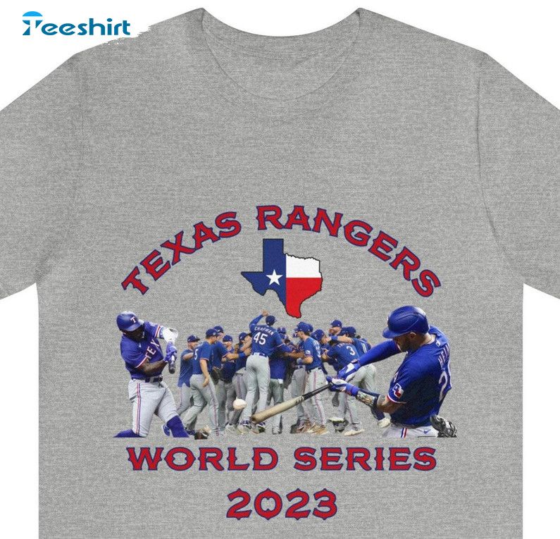 Texas Rangers World Series 2023 Shirt, Trendy Long Sleeve Short Sleeve