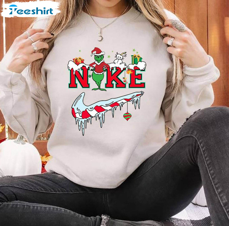Nike Grinch Christmas Shirt, Christmas Is Grinch Night Tee Tops Unisex Hoodie