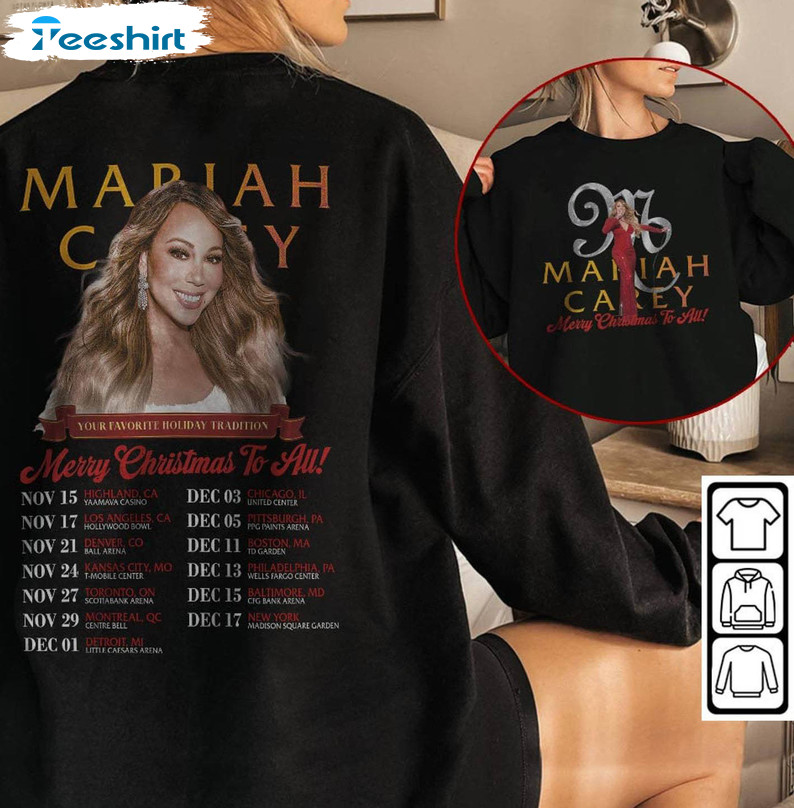 Mariah Carey Christmas Shirt, All I Want To Christmas Music Crewneck Sweatshirt Unisex Hoodie