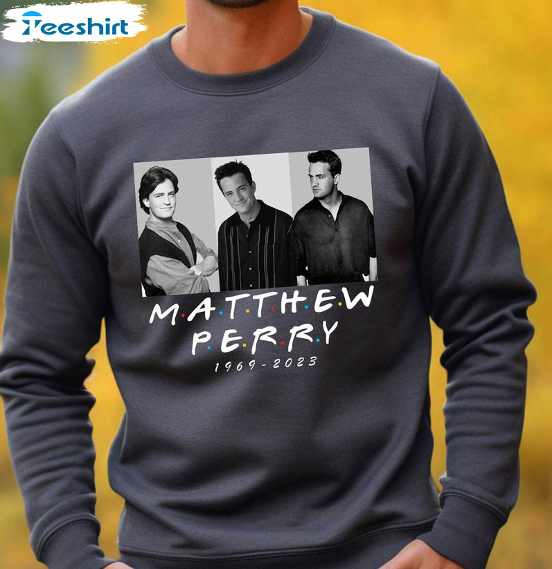 Matthew Perry Shirt, Retro Chandler Bing Crewneck Sweatshirt Long Sleeve