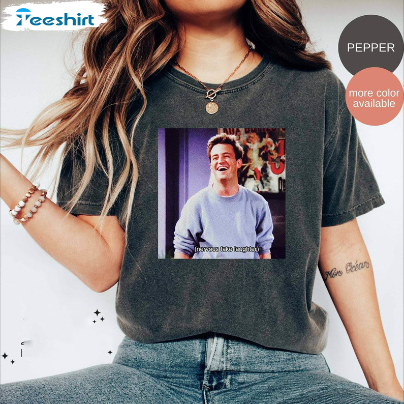 Matthew Perry Shirt, Chandler Nervous Fake Tee Tops Long Sleeve