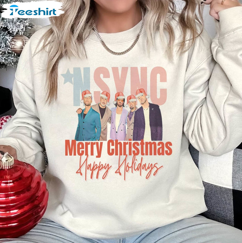 Nsync Christmas Shirt, Happy Holidays Christmas Hoodie Crewneck Sweatshirt