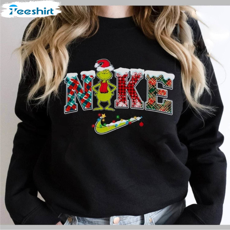 Nike Grinch Christmas Shirt, Christmas Funny Grinch Sweater Tee Tops