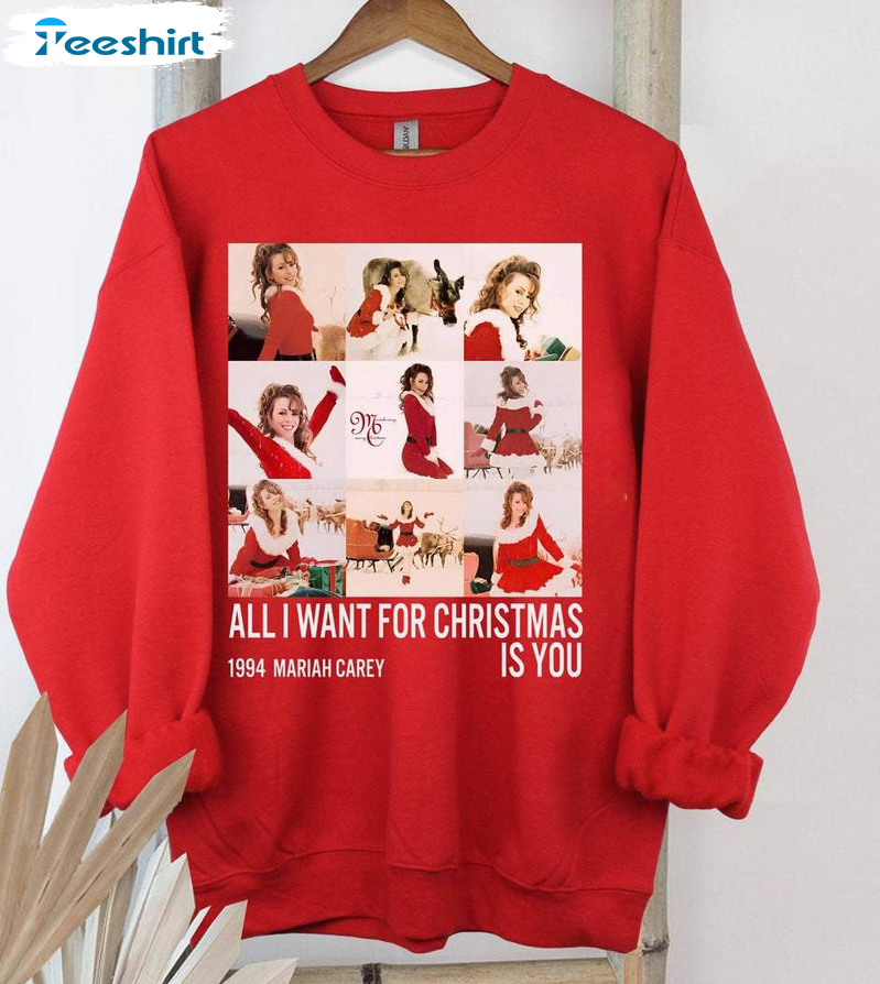 Mariah Carey Christmas Shirt, Mariah Carey 1994 Christmas Long Sleeve Sweater