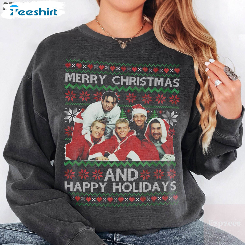 Nsync Christmas Trendy Shirt, Merry Christmas Sweater Long Sleeve